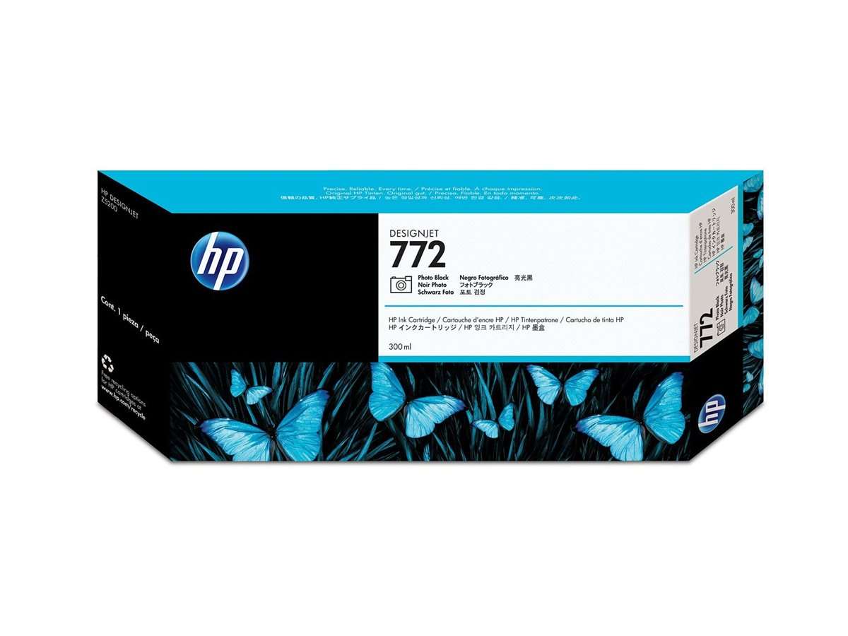 HP 772 original Tintenpatrone CN633A photo schwarz Verpackung