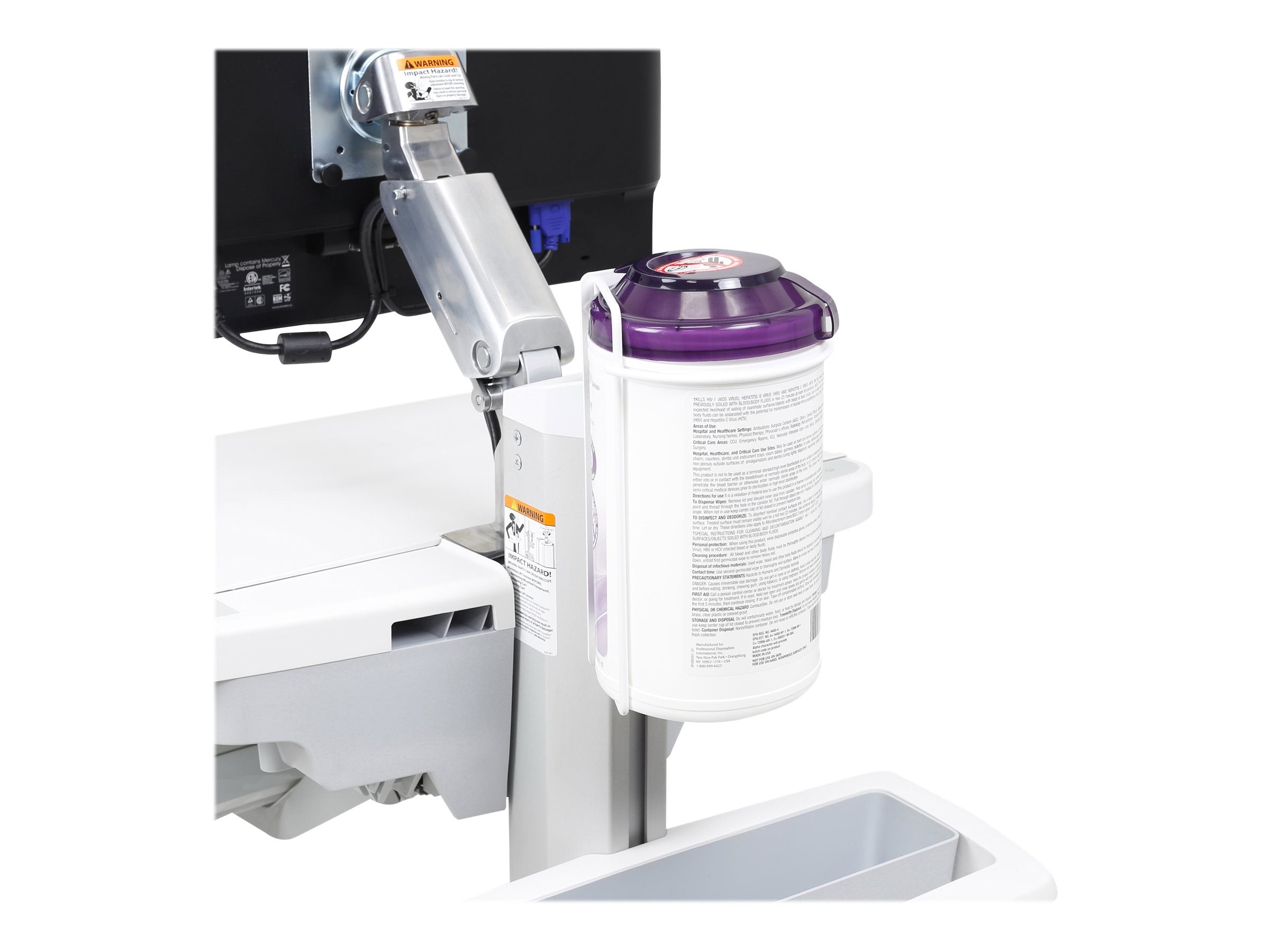 ERGOTRON SV SaniWipes Holder Accessory - Vorderansicht