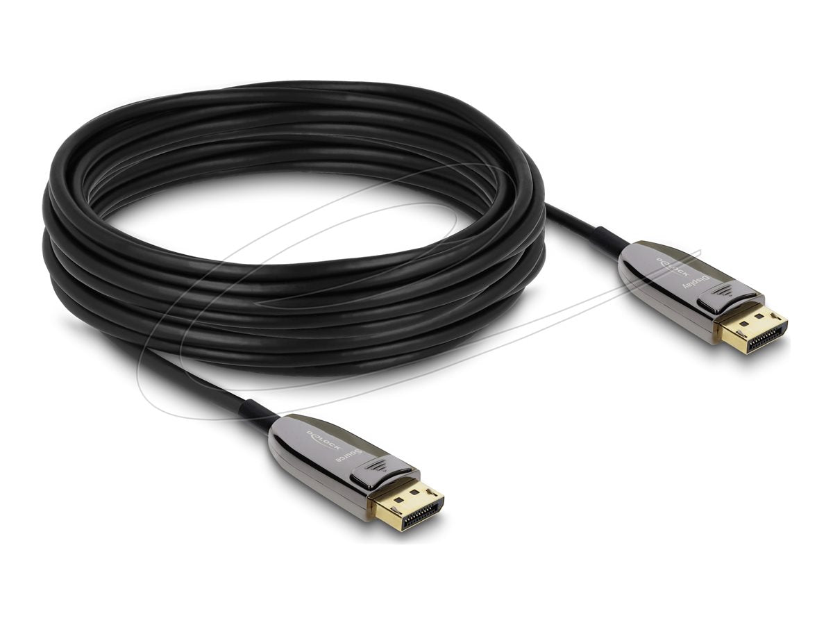 DELOCK Aktives Optisches Kabel DisplayPort 2.1 8K 60 Hz 40 Gbps 10m - Vorderansicht