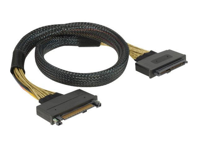 DELOCK Verlängerungskabel U.2 SFF-8639 Stecker > U.2 SFF-8639 Buchse 0,5m - Vorderansicht