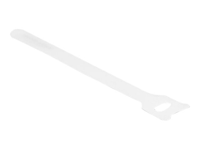 DELOCK Klett-Kabelbinder L 150 x B 12mm weiss 10 Stück Vorderansicht