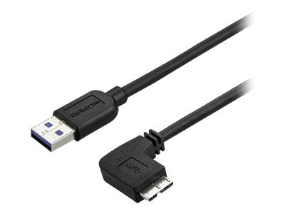 STARTECH.COM Slim Micro-USB 3.0 Kabel - M/M - Rechtsgewinkelt - 2m - Vorderansicht