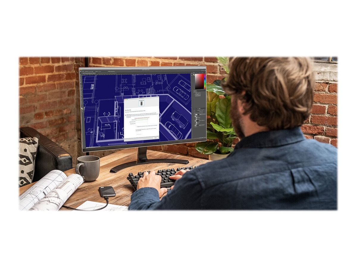 WD My Passport SSD 1TB Space Gray Seitenansicht