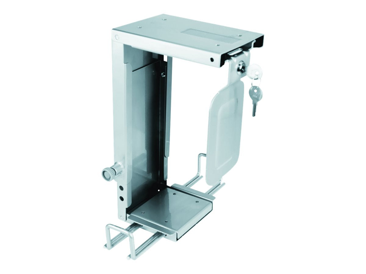 ROLINE Mini-PC-Halter abschliessbar silber - Vorderansicht