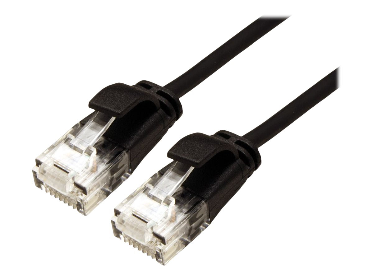 ROLINE GREEN UTP Patchkabel Kat.6A Class EA LSOH slim schwarz 3m - Vorderansicht