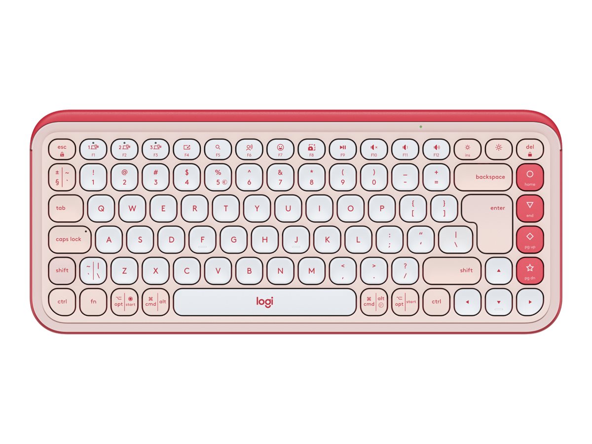 LOGITECH POP ICON KEYS - ROSE (US) Tastatur Vorderansicht