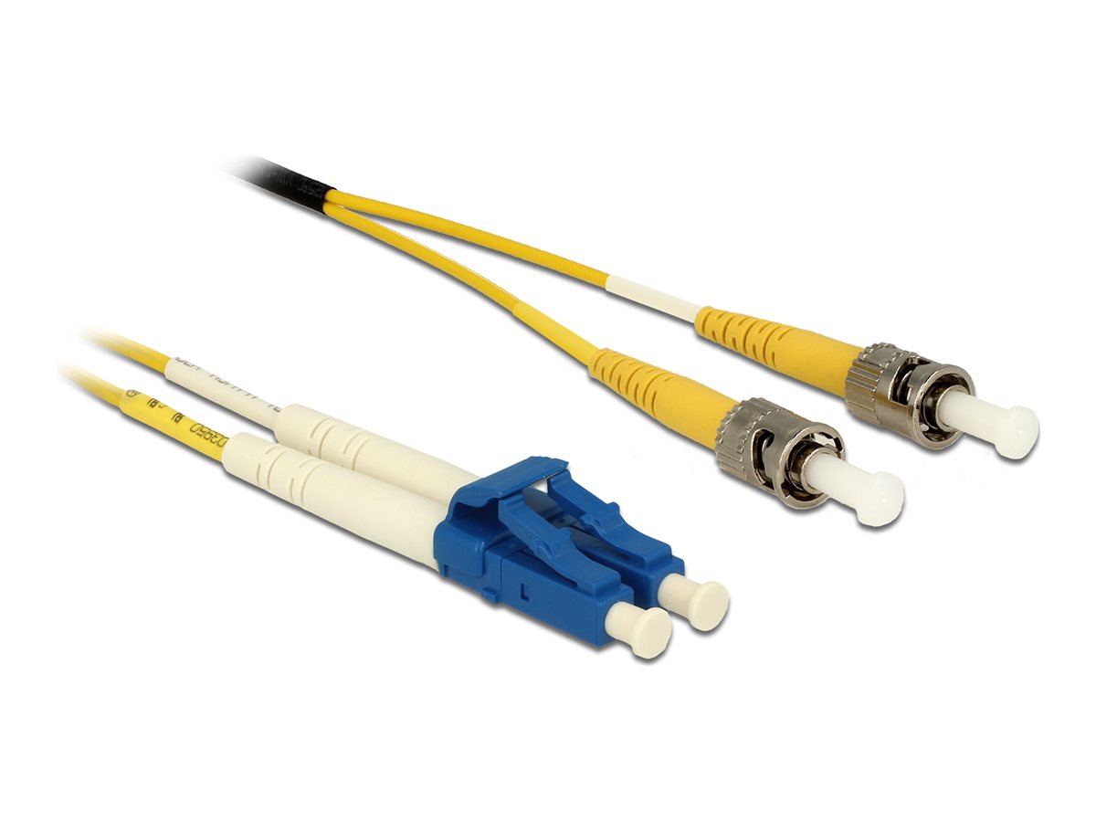 DELOCK Kabel Lichtwellenleiter LC Duplex zu ST Duplex Singlemode OS2 10m - Vorderansicht