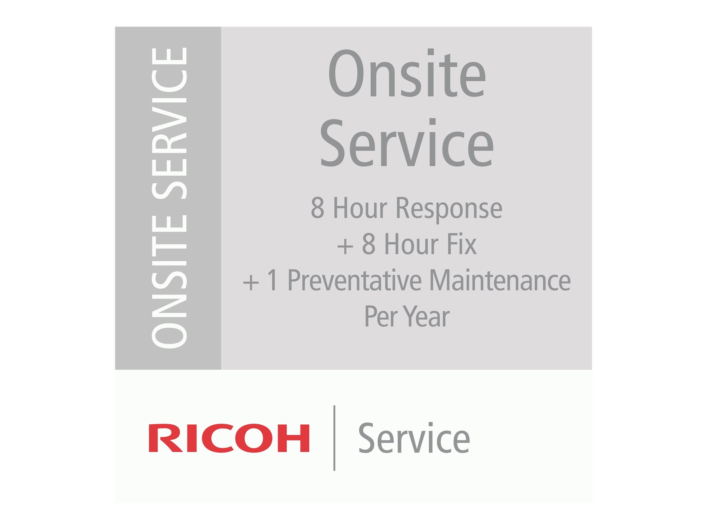 RICOH 4yrs Silber ServP VOS 8h +1 Präv. Wart. Jahr fi-7800 fi-7900 (P) - Vorderansicht