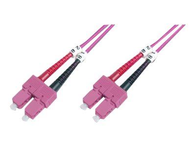 DIGITUS LWL Patchkabel SC/SC 50/125 2m multimode duplex OM4 - Vorderansicht
