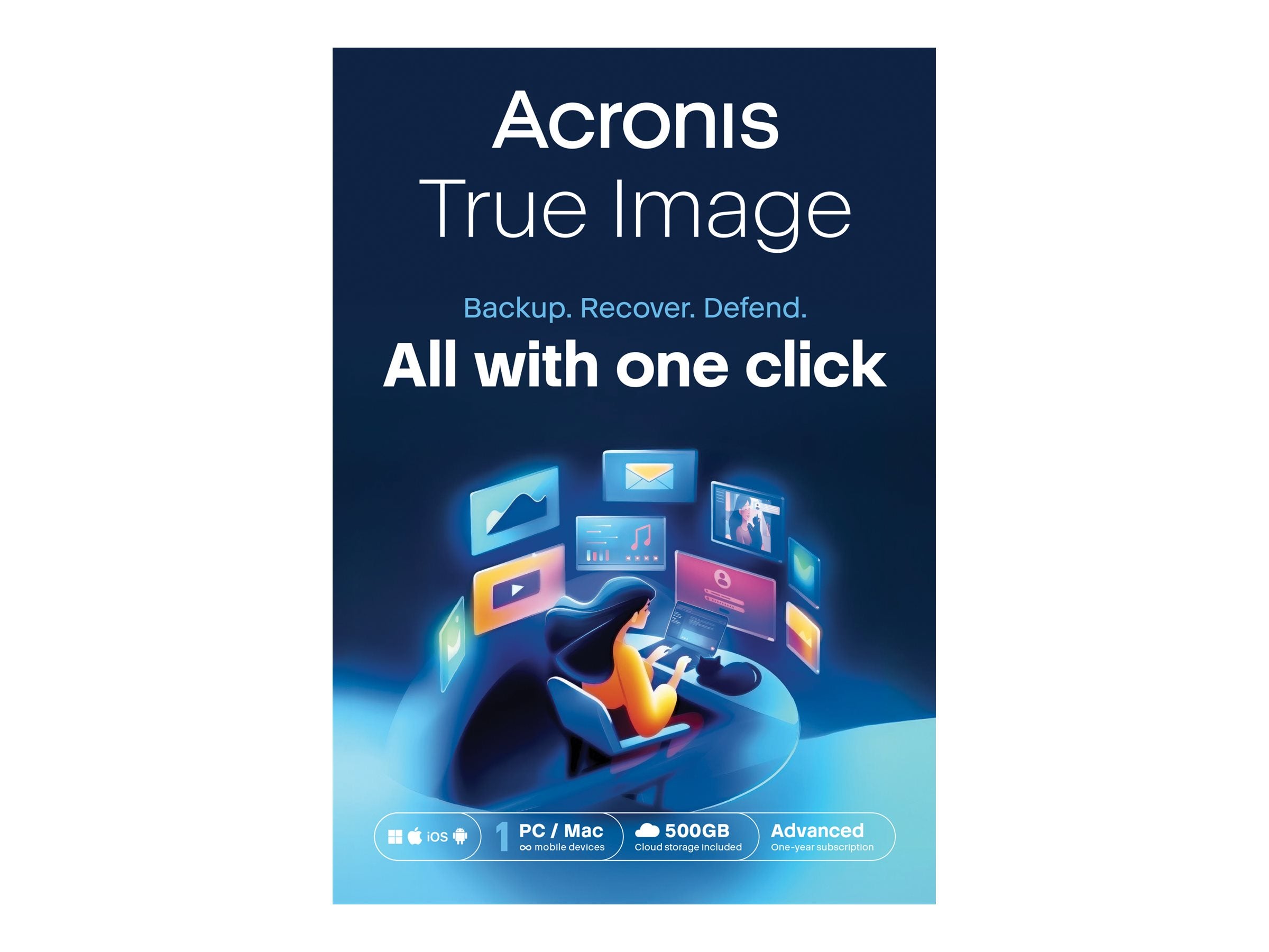 Detailansicht der Acronis True Image Advanced Software