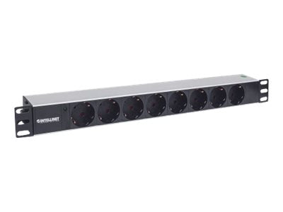 INTELLINET 48,3cm 19Zoll Steckdosenleiste 8-fach Vorderansicht