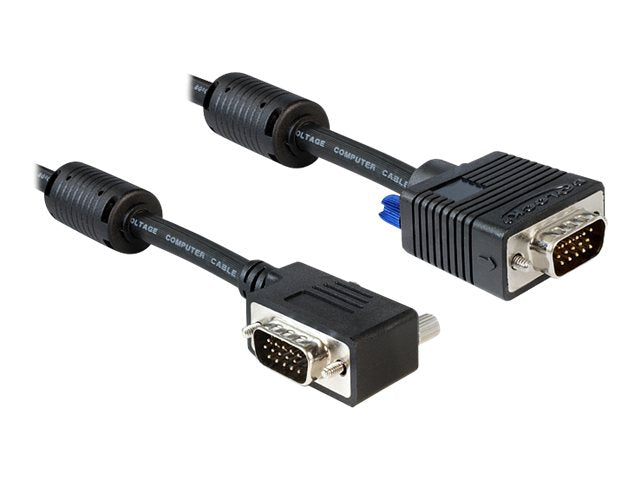 DELOCK Kabel VGA 2,0m SVGA St/St gewinkelt - Vorderansicht