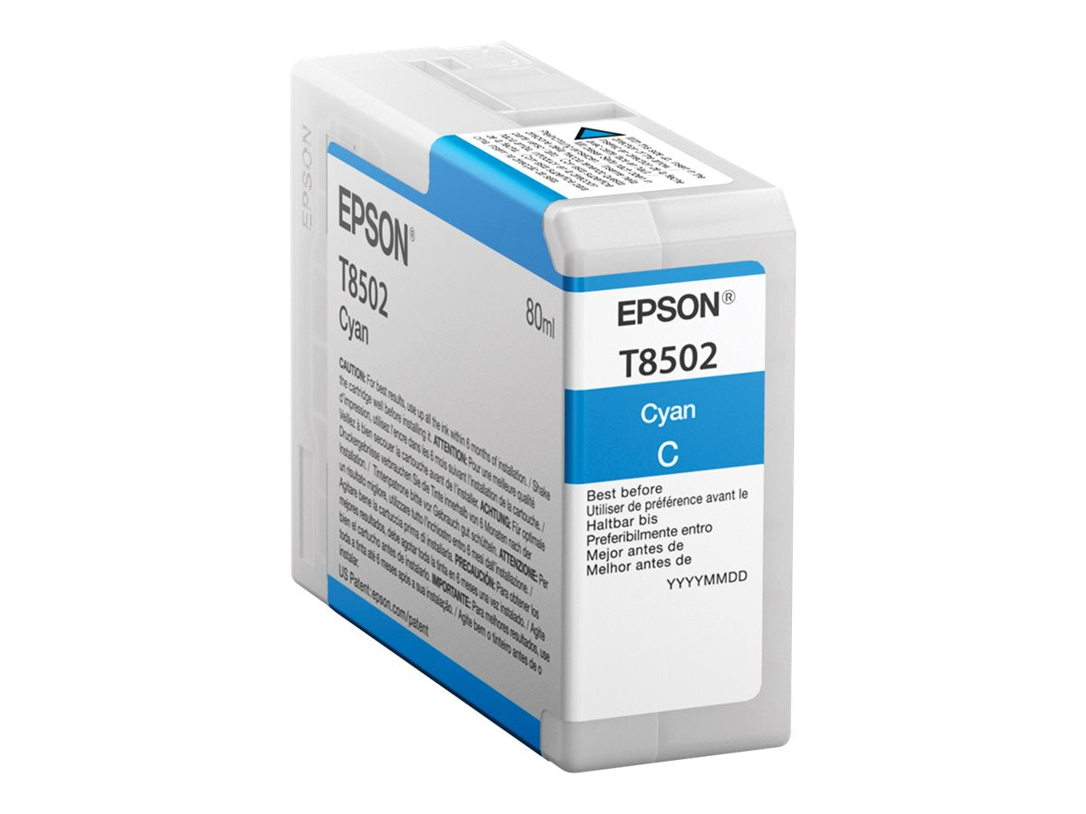 EPSON Singlepack Cyan T850200 UltraChrome HD ink 80ml - Vorderansicht