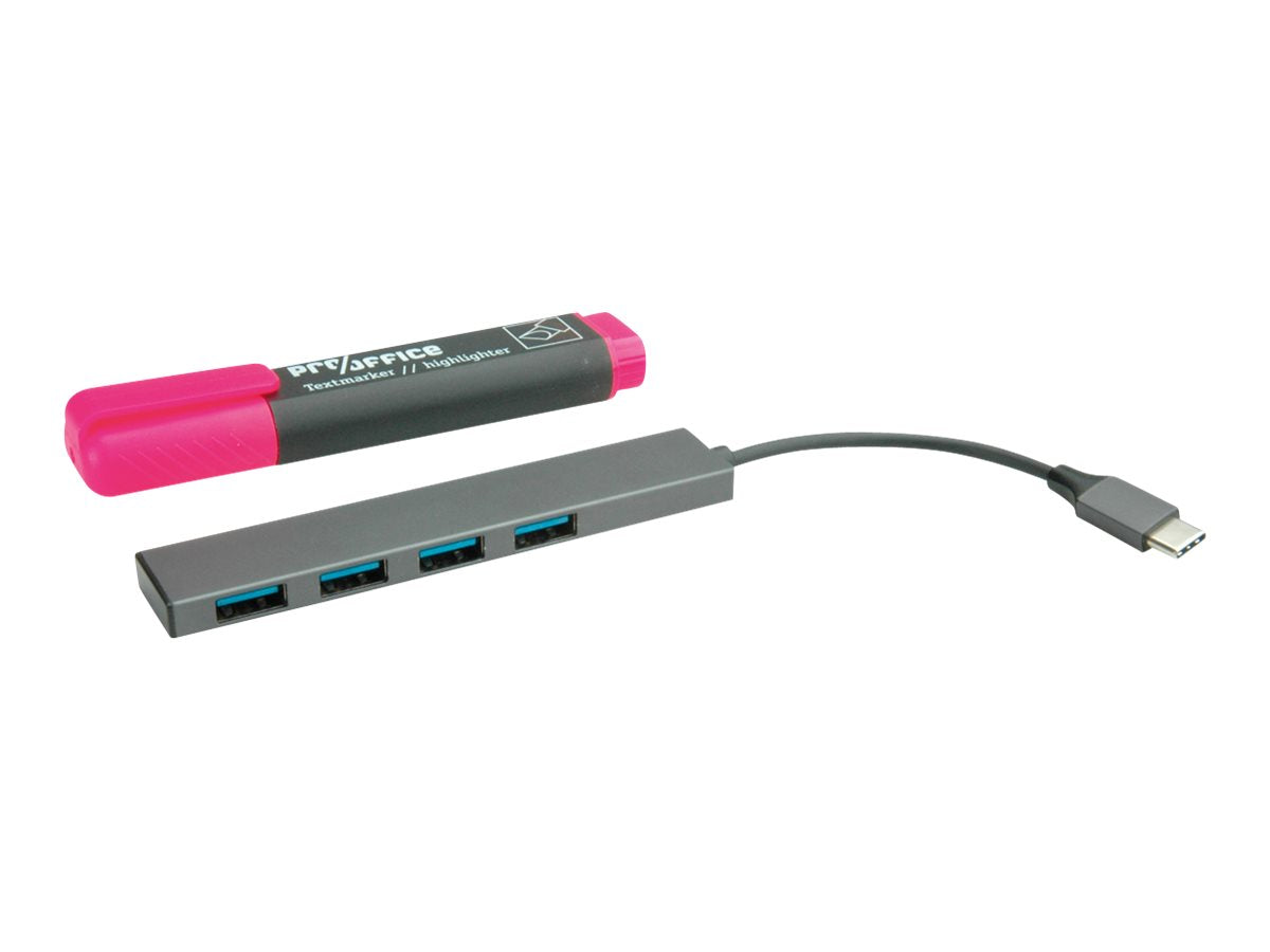 ROLINE USB3.2 Gen1 Ultraslim Hub Vorderansicht