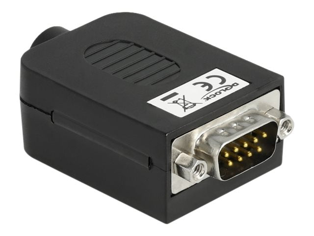 DELOCK Adapter Sub-D 9 Pin Stecker zu Terminalblock 10 Pin mit Gehäuse