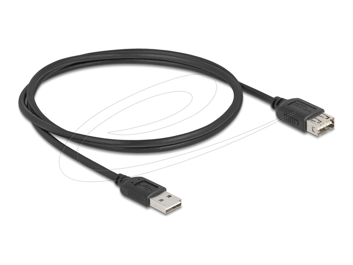 DELOCK USB 2.0 Verlängerungskabel EASY USB Typ-A Stecker zu EASY USB Typ-A Buchse 1m - Vorderansicht