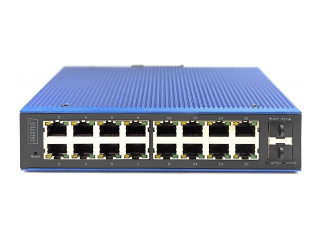 DIGITUS DN-651158 16+2-Port L2 managed Gigabit Ethernet Switch - Vorderansicht