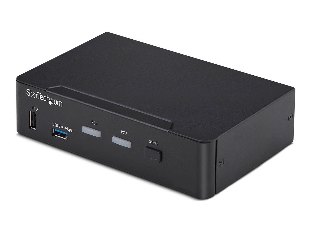 STARTECH.COM 2-Port DisplayPort KVM Switch 4K 60Hz DP 1.2 HDCP 1.4 EDID Management 2-Port USB 3.0 Hub DP KVM Umschalter