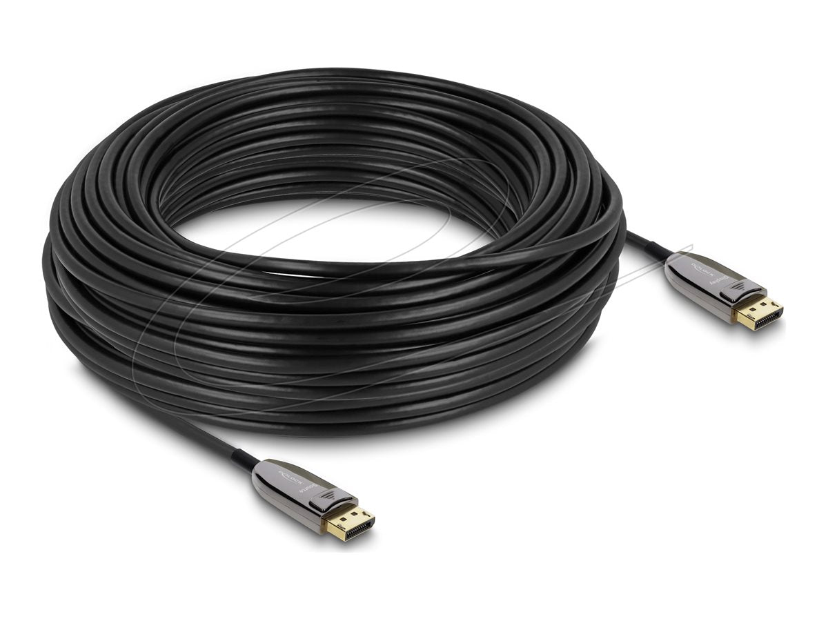 DELOCK Aktives Optisches Kabel DisplayPort 2.1 8K 60 Hz 40 Gbps 30m - Vorderansicht