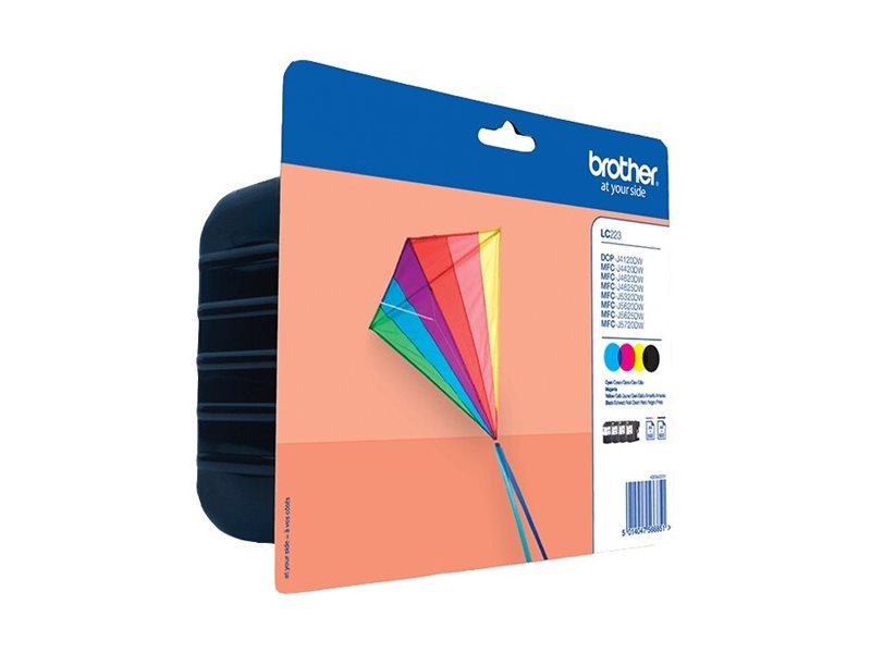 BROTHER LC-223 Tinte schwarz und dreifarbig Seitenansicht