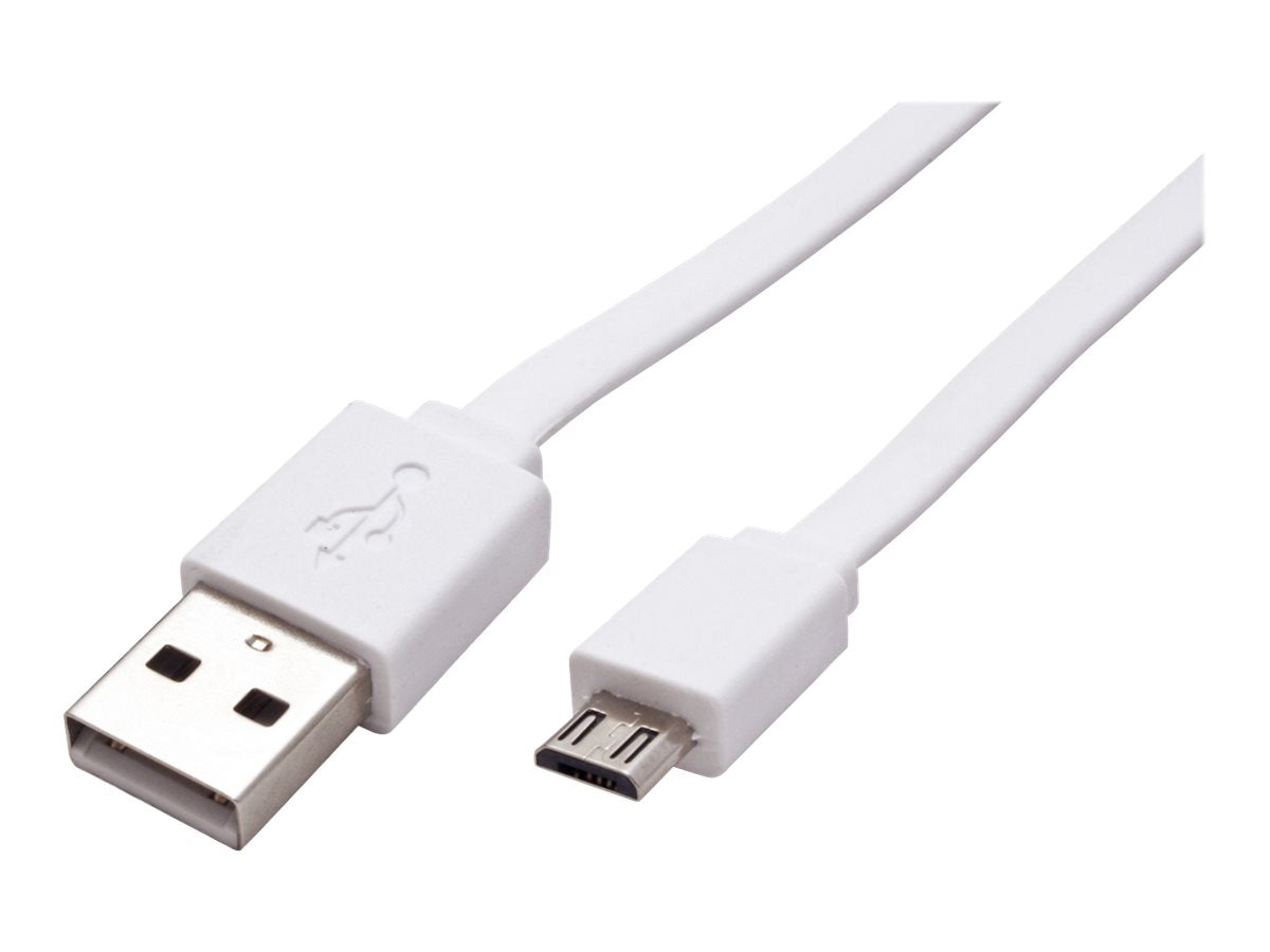 ROLINE USB 2.0 Kabel USB A ST - Micro USB B ST weiss 1m Detailansicht