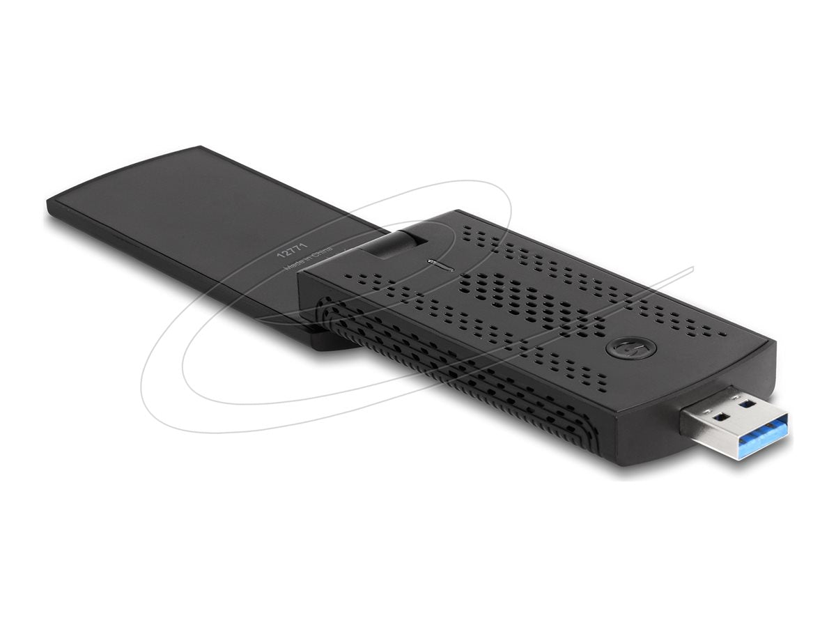 DELOCK Wi-Fi 6 Dualband WLAN USB Adapter AX1800 Vorderansicht