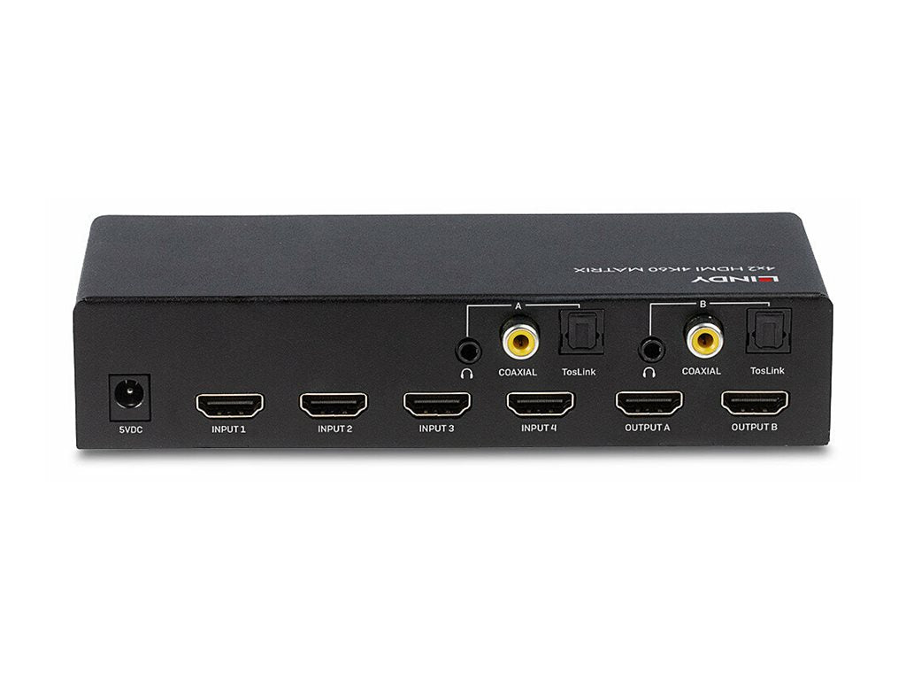 LINDY 4x2 HDMI 2.0 4K Matrix Switch Detailansicht