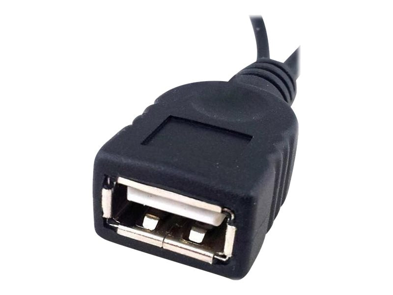 TECHLY USB 2.0 Kabel OTG A F Micro USB M 30cm Schwarz - Vorderansicht