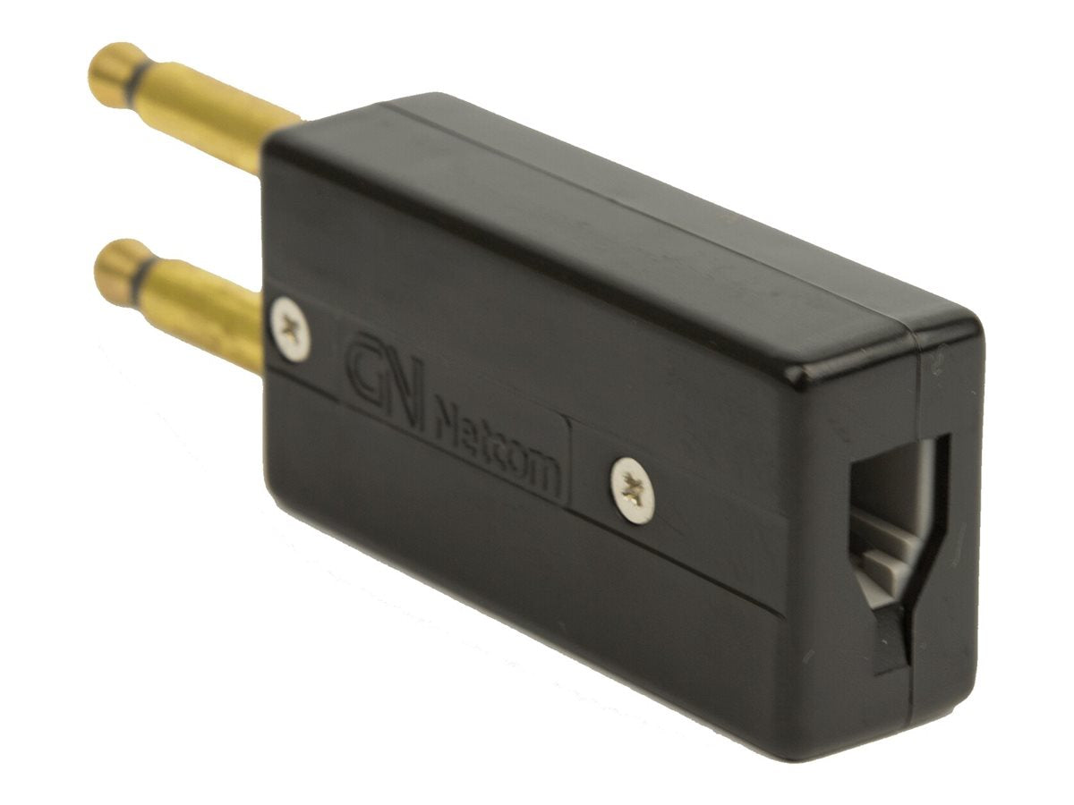 JABRA 2-prong jack PJ 327 with modular 4/4 Western socket fi. for Lucent Callmaster Steck 28