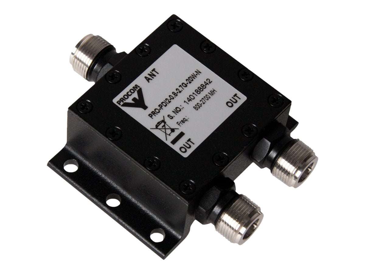 PROCOM PRO-PDI2-0.8-2.7G-20W-N(f) Leistungssplitter Vorderansicht
