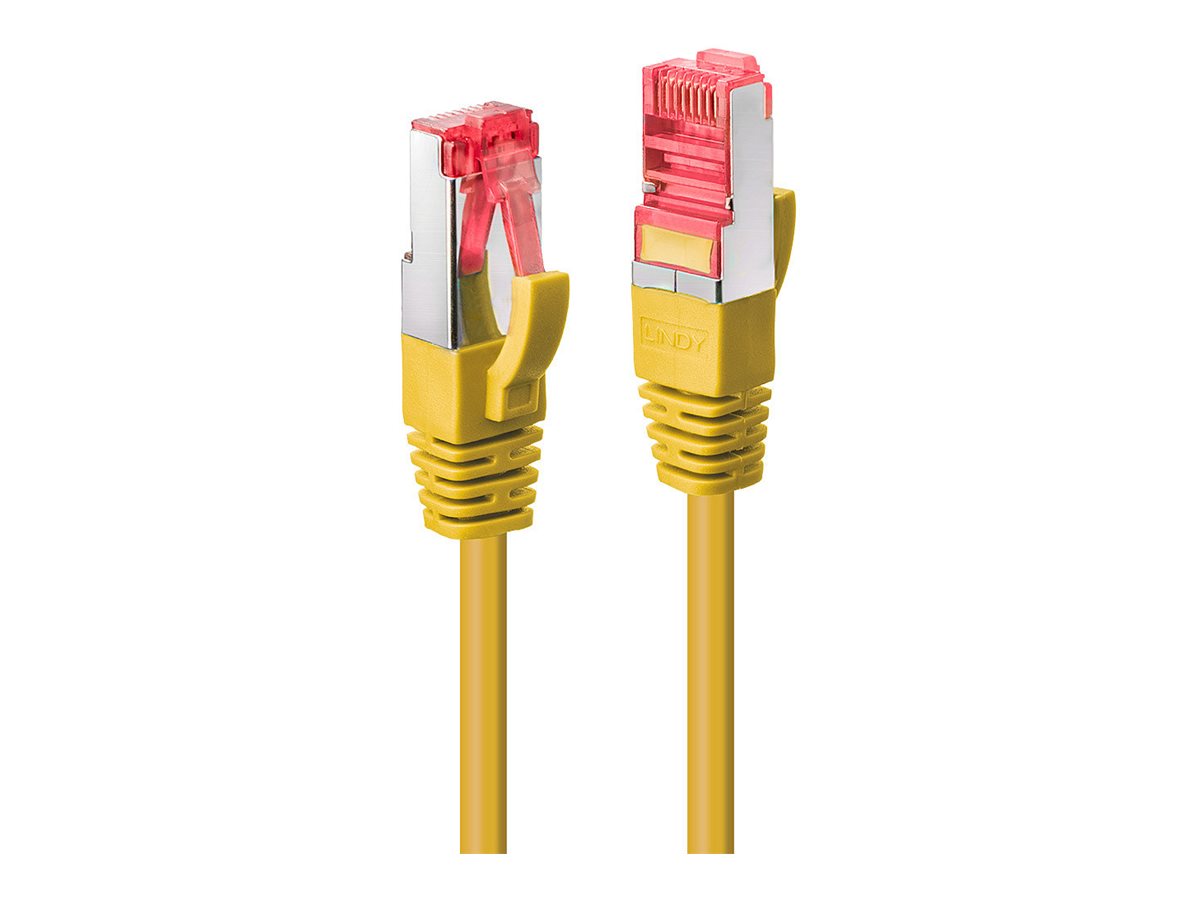 LINDY Cat.6 S/FTP Kabel, gelb, 2m Patchkabel - Detailansicht der Stecker