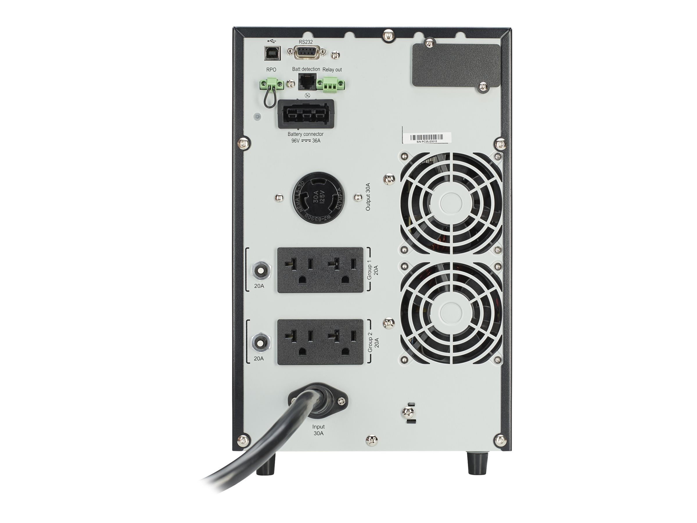 EATON 9SX 3000 120V Tower Rückansicht