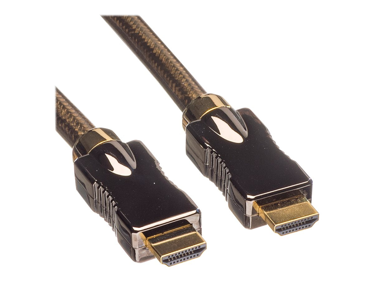 ROLINE 4K HDMI Ultra HD Kabel mit Ethernet ST/ST schwarz 3m - Vorderansicht