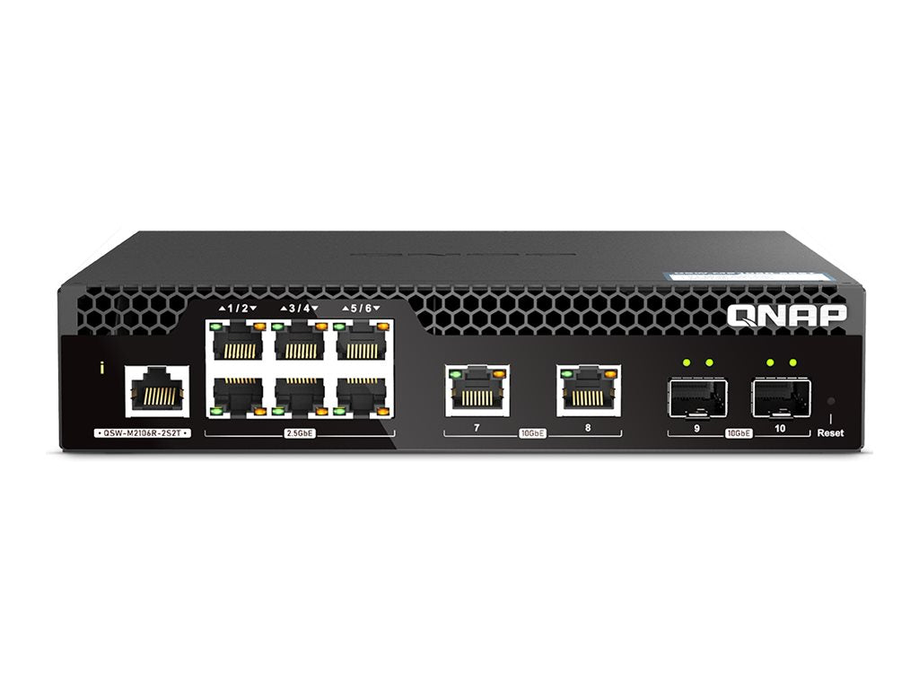 QNAP QSW-M2106R-2S2T Switch Vorderansicht