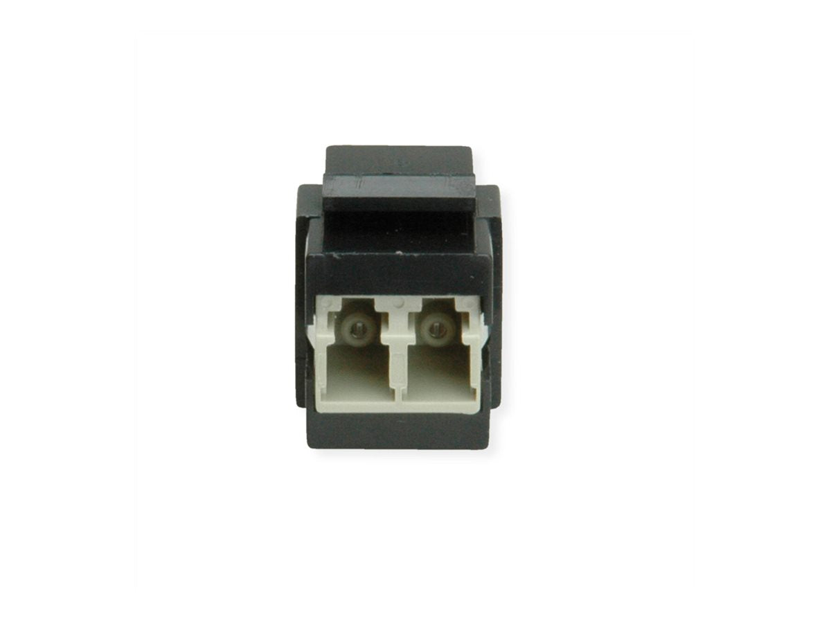 ROLINE Keystone LWL-Adapter LC/LC Duplex Multimode OM2 - Vorderansicht