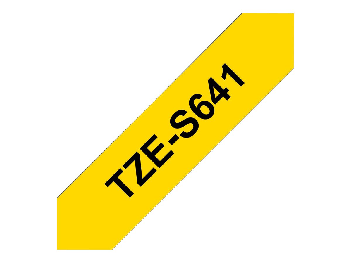 BROTHER P-Touch TZE-S641 schwarz auf gelb 18mm extra gluey Verpackung