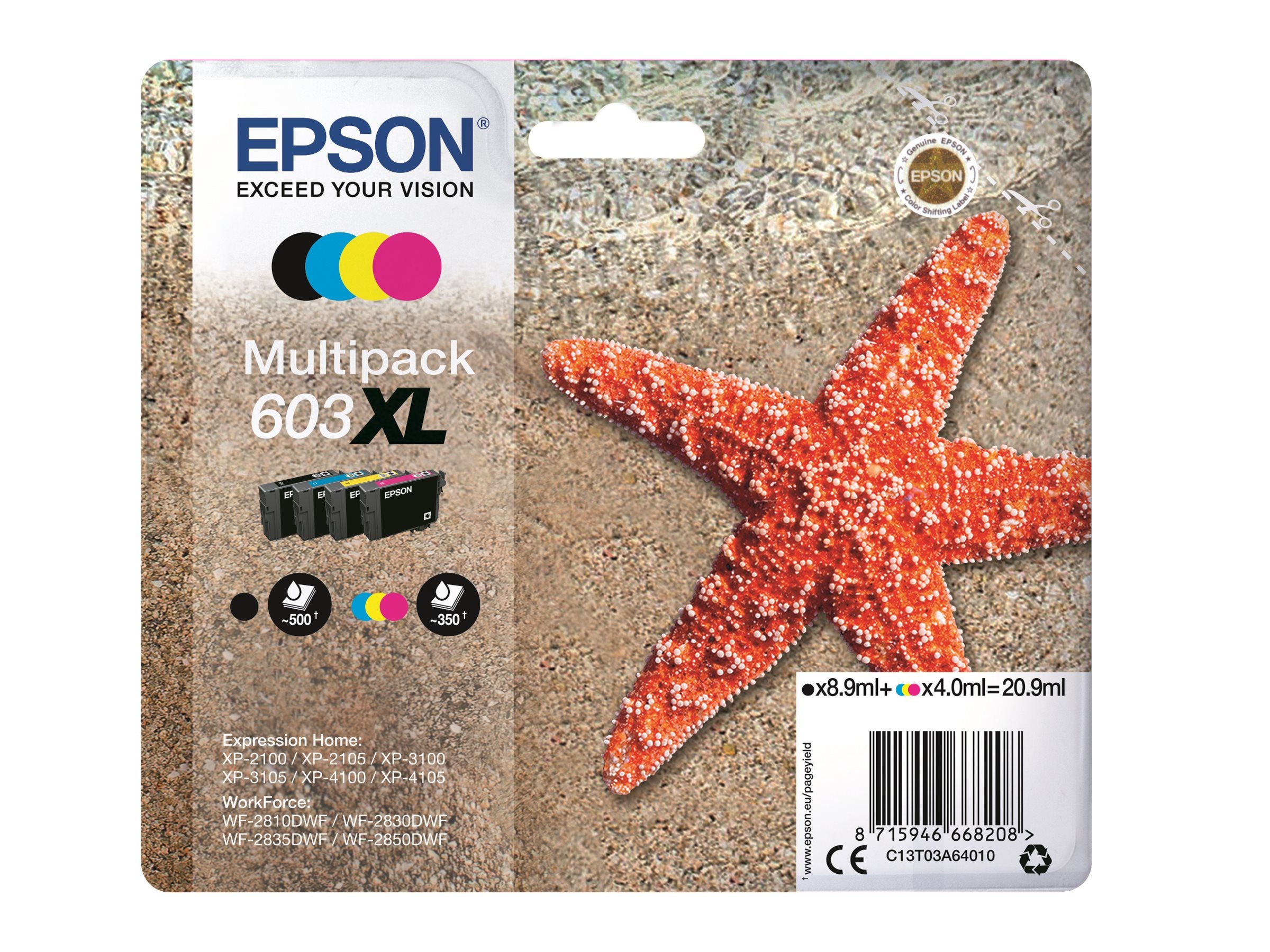 EPSON 603XL Multipack 4-Farben Tintenpatrone Detailansicht