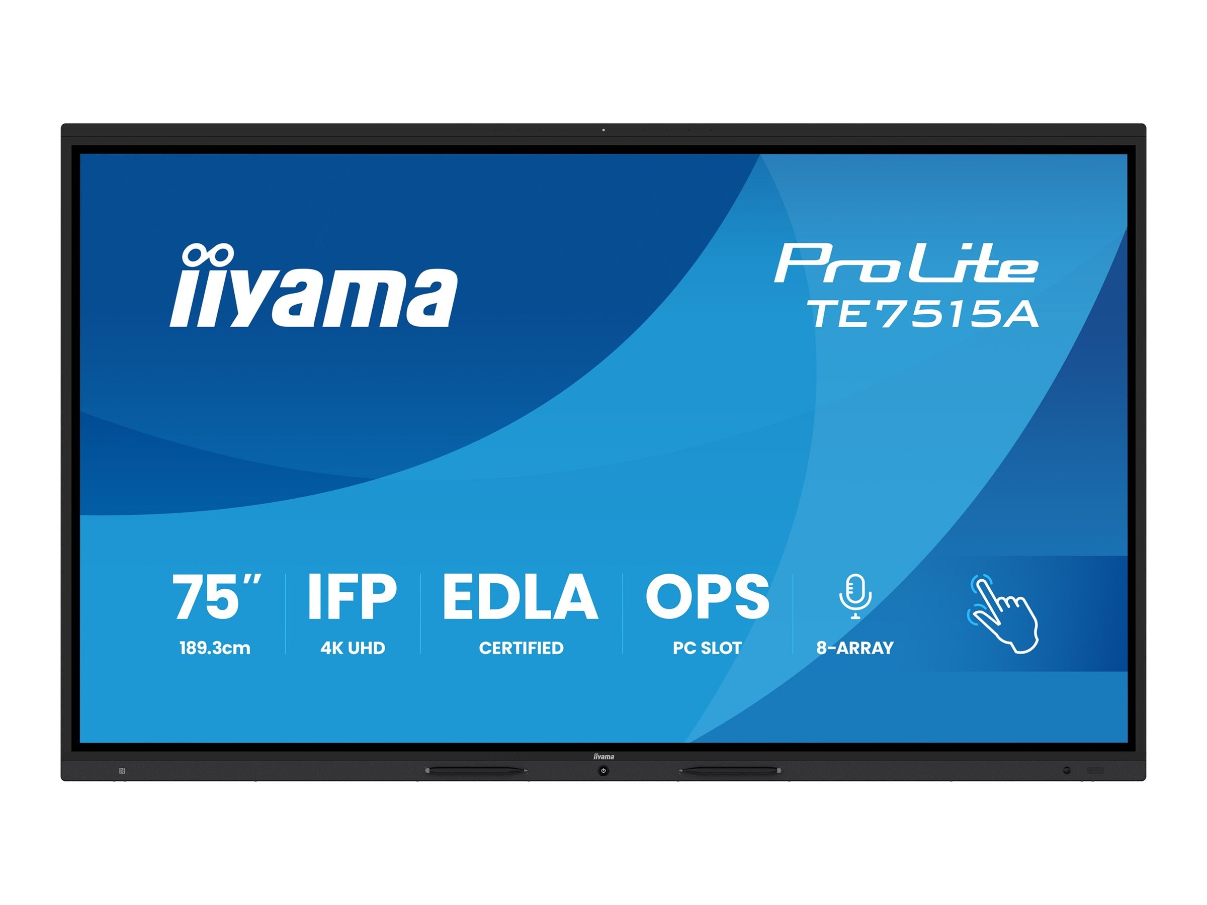 IIYAMA TE7515A-B1AG 75 Zoll LCD-Display Vorderansicht
