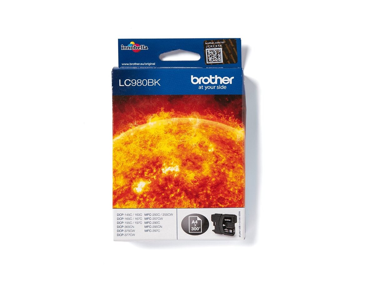 BROTHER LC980BK Tinte schwarz im Einsatz