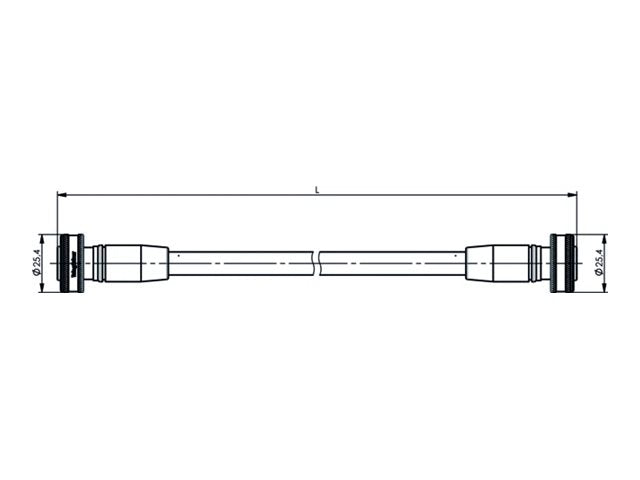 PUC TELEGÄRTNER 4.3-10 Jumper Kabel 3/8z IP68 L 5.0m. mPP-mPP. G57 3/8z flex - JMPR/50BBT 4.3-10 auf 4.3-10 Push Pull Type Jumper Ka
