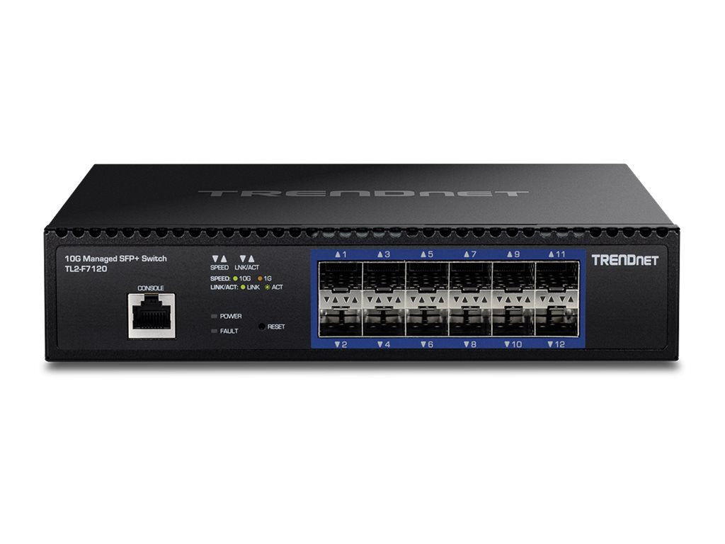 TRENDNET TL2-F7120 12 Port Switch Vorderansicht