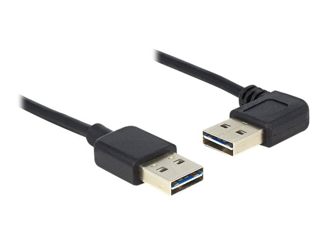 DELOCK Kabel EASY USB 2.0-A links/rechts gewinkelt Stecker > Stecker 1m - Vorderansicht