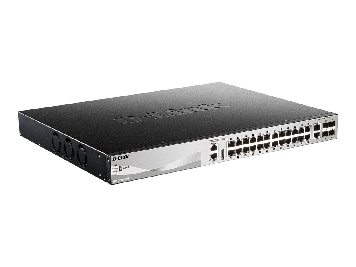 D-LINK DGS-3130-30PS/E Gigabit Layer3 Switch Vorderansicht