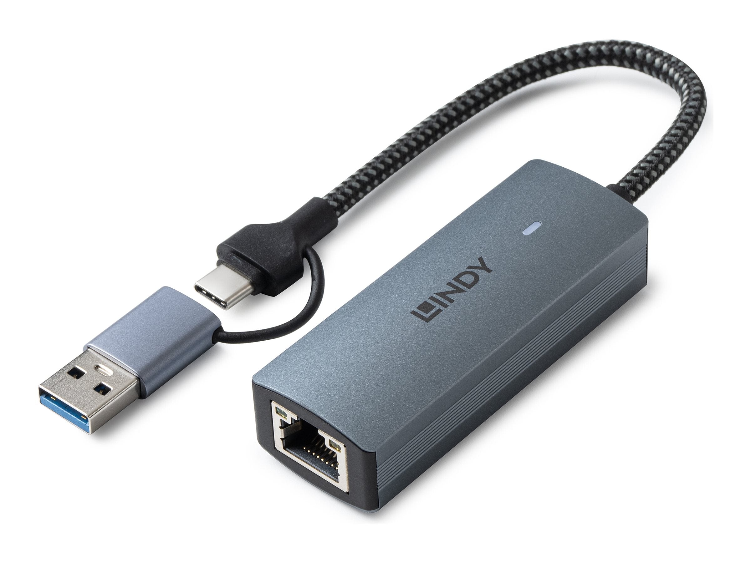 LINDY USB 3.2 Gen 1 auf 5G Ethernet Konverter - Vorderansicht
