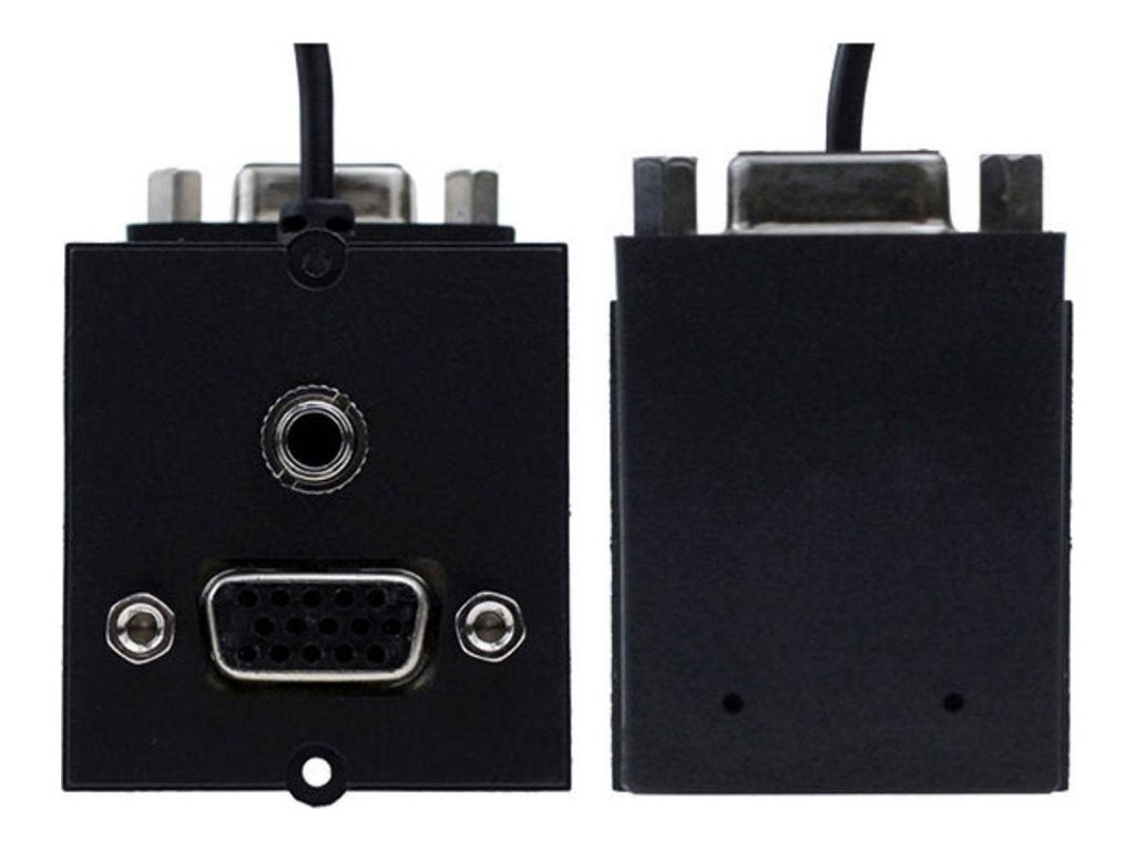 BACHMANN Rahmen 1xVGA+Klinke 90 Abgang seitlich - Vorderansicht