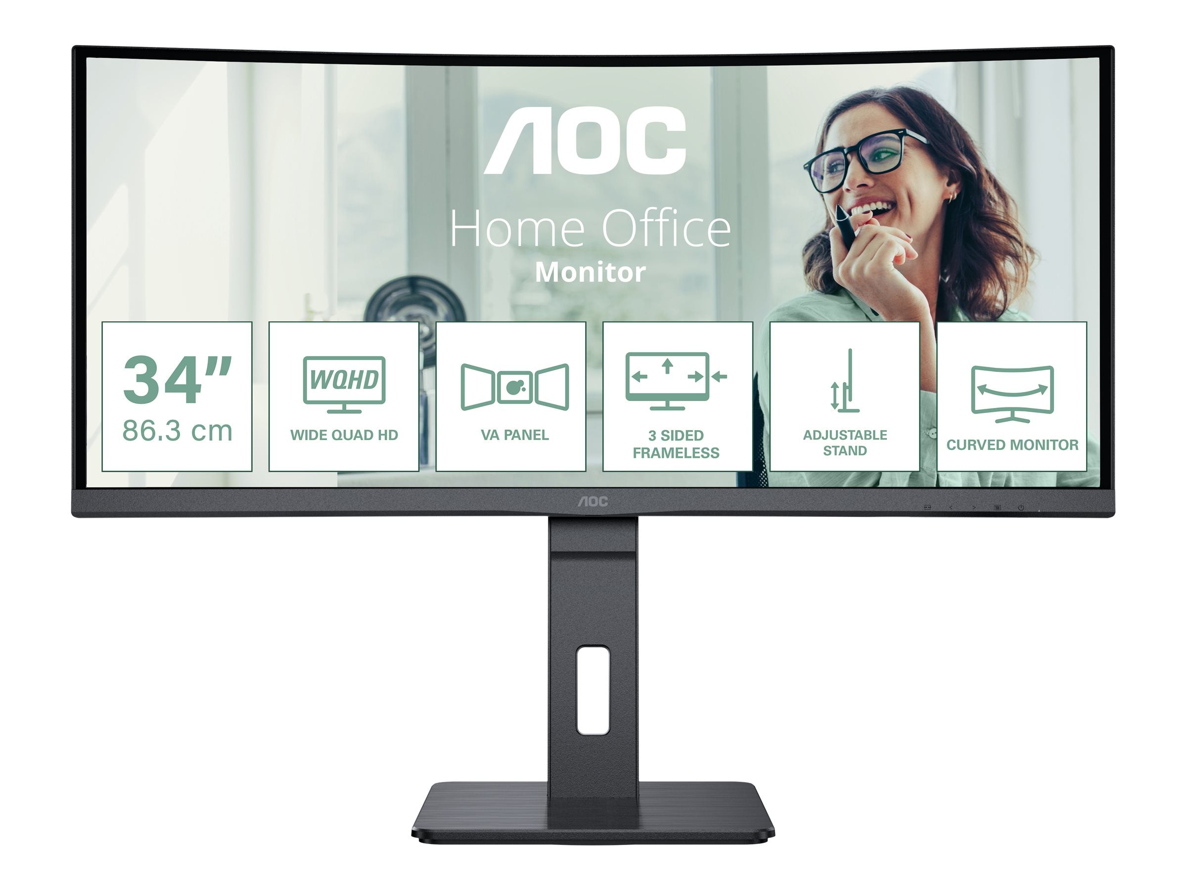 AOC CU34P3CV Monitor Vorderansicht