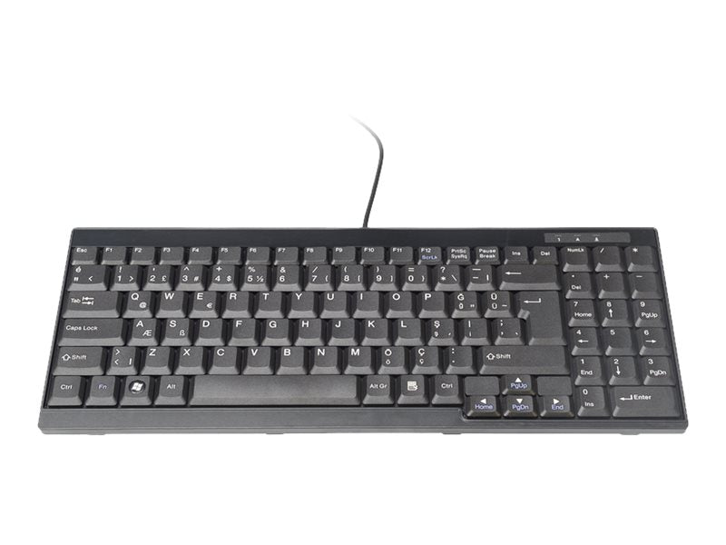 DIGITUS Tastatur für TFT-Konsolen schwarz Kabel türkische Ausführung - Vorderansicht