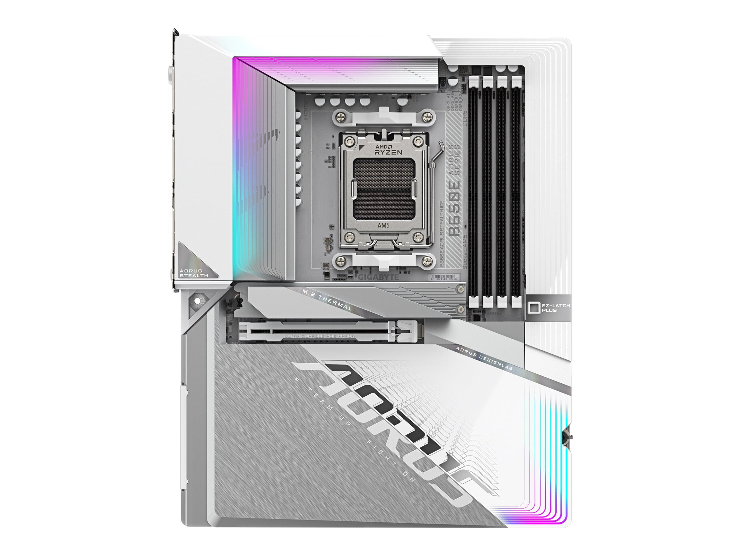 GIGABYTE B650E A STEALTH ICE Motherboard Vorderansicht