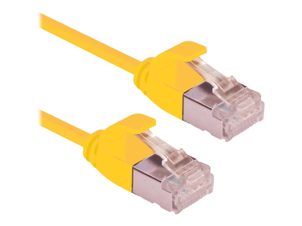 ROLINE U/FTP DataCenter Patchkabel Kat 6A Class EA LSOH slim gelb 0,3m Detailansicht