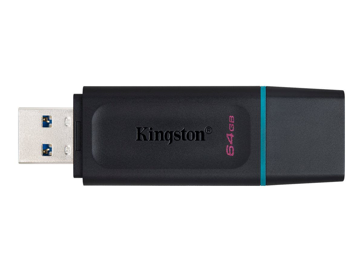 KINGSTON 64GB USB3.2 Gen1 DataTraveler Exodia Black + Teal Vorderansicht
